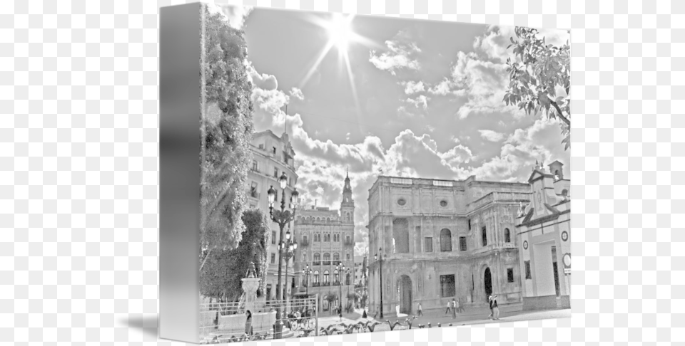 Nubes En La Plaza De San Francisco By Pedro Jos Saavedra Macas Monochrome, City, Architecture, Tower, Spire Free Png