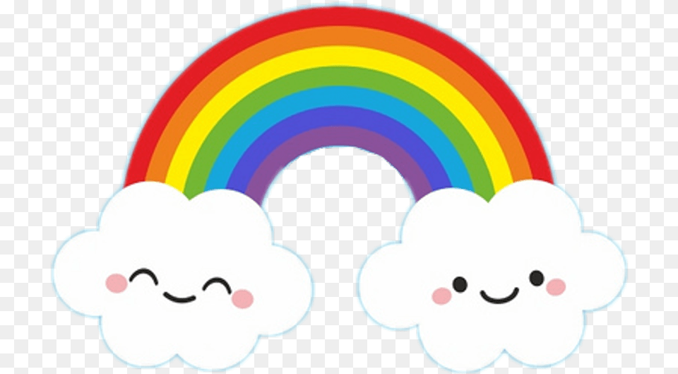Nubes Sticker Rainbow With Cloud Clipart Download Festa Arco Iris Para Imprimir, Nature, Outdoors, Sky, Art Free Transparent Png