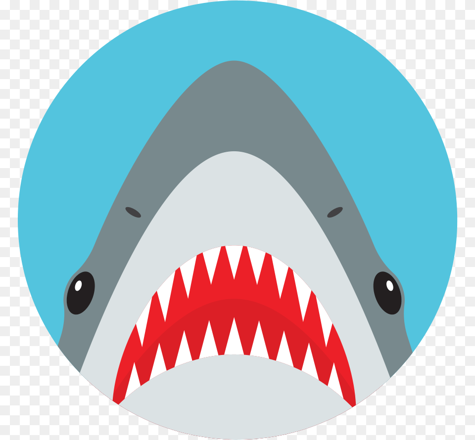 Nuckees Original Phone Grips Clip Art Shark Teeth, Disk, Animal, Fish, Sea Life Free Png Download