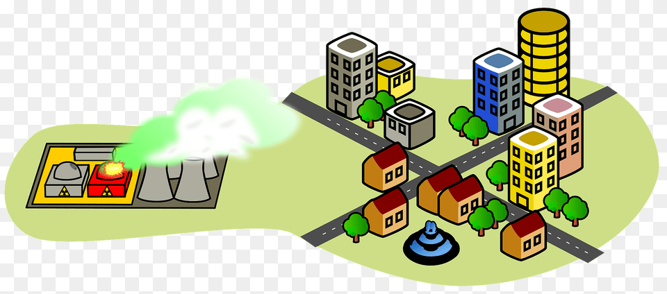 Nuclear Disaster Near The City Clipart, Neighborhood, Urban, Bulldozer, Machine Free Png Download