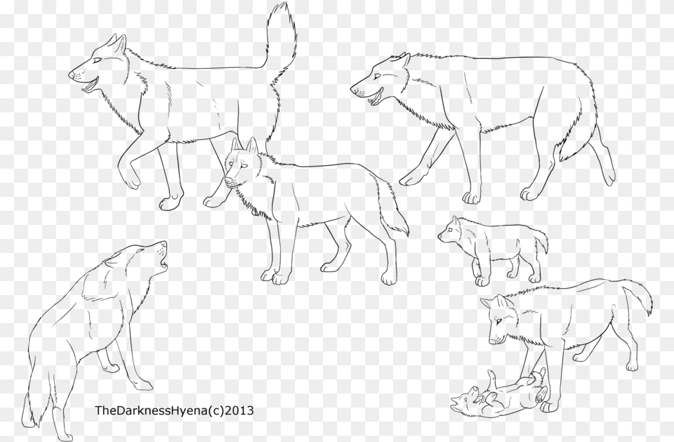 Nuclear Drawing Wolf Pack Download Wolf, Gray Free Transparent Png