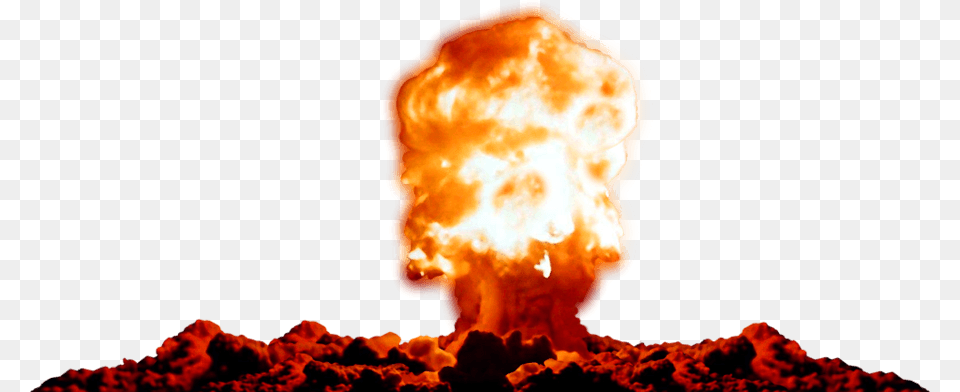 Nuclear Explosion, Mountain, Nature, Outdoors, Fire Free Png