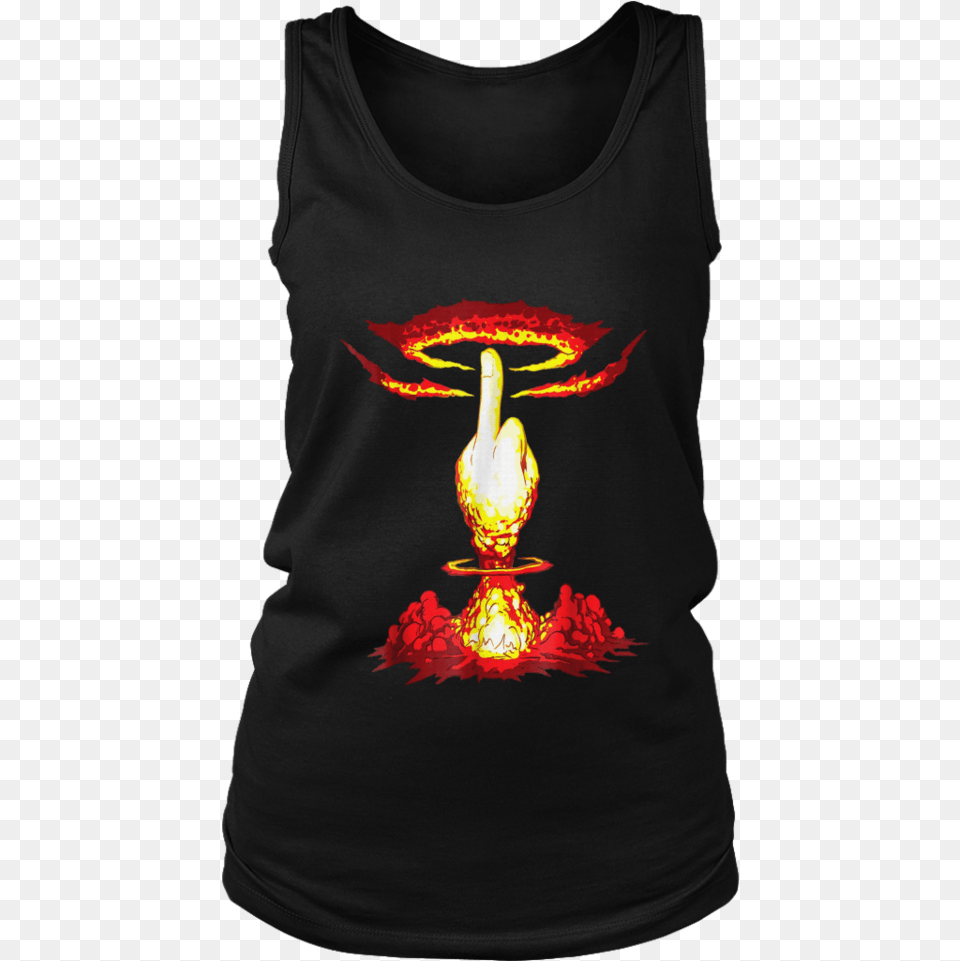 Nuclear Explosion F Bomb Middle Finger T Shirt Shirt, Clothing, T-shirt, Tank Top, Person Png