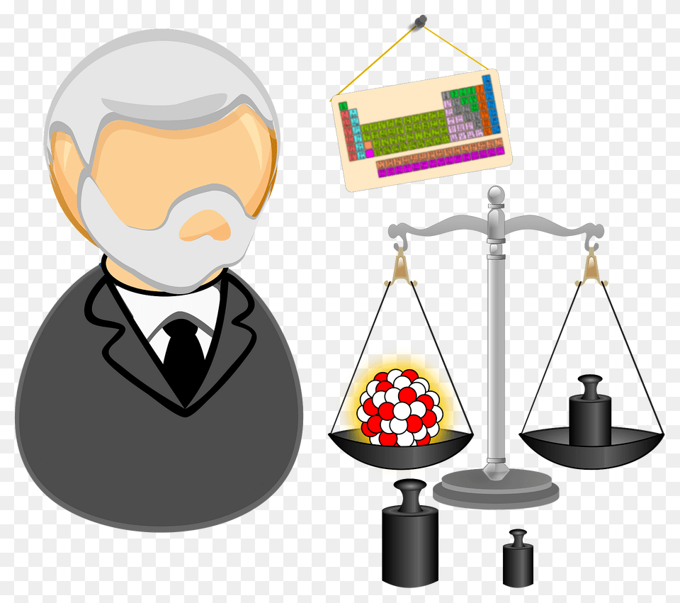 Nuclear Physicist Measuring Atomic Weight Clipart, Scale, Adult, Male, Man Free Png Download