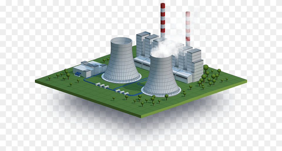 Nuclear Power Plant, Architecture, Building, Power Plant Png