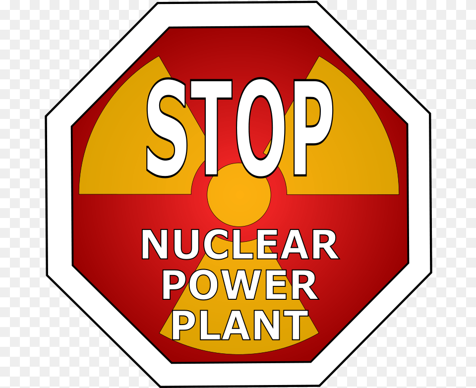 Nuclear Power Plant Symbol 1 Clipart Icon Stop Nuclear Power Plant, Sign, Road Sign, Stopsign, First Aid Free Png