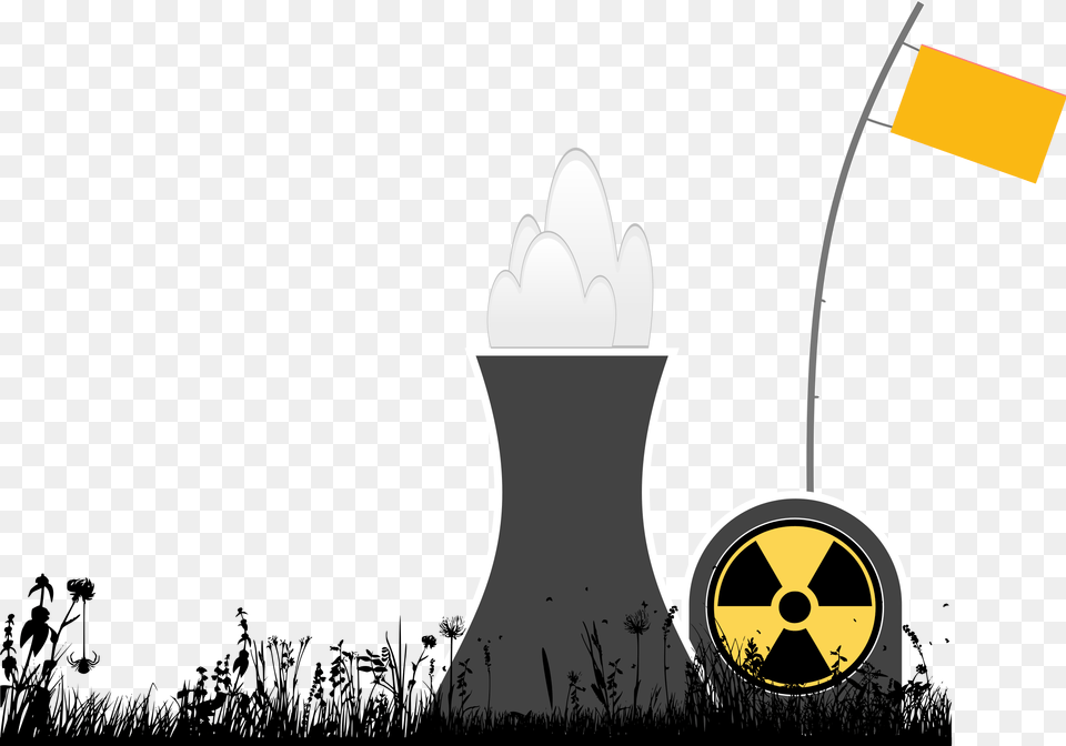 Nuclear Power Plant With Grass Silhouette Clip Arts, Machine, Wheel, Light, Lamp Png