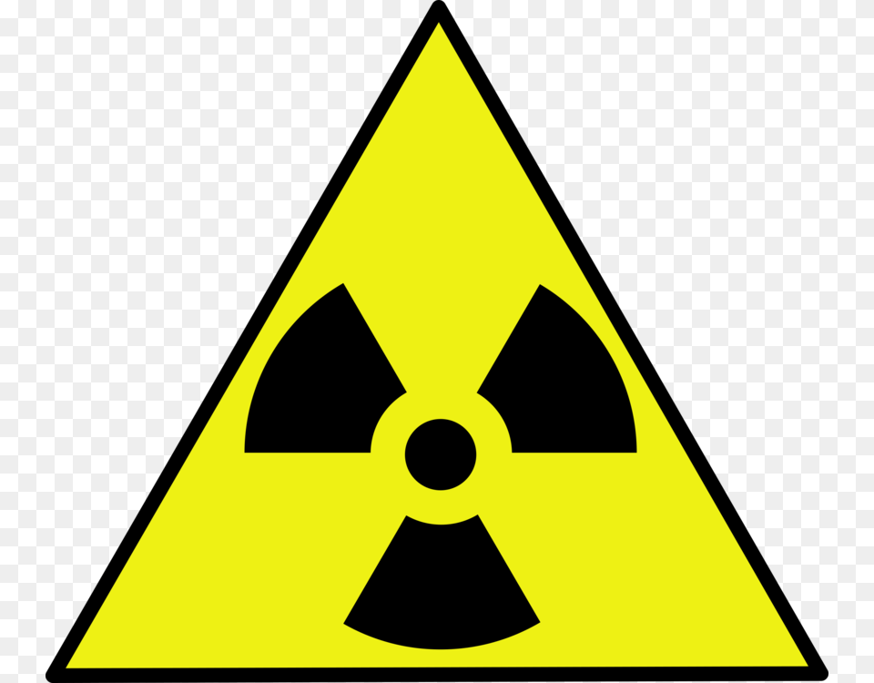 Nuclear Power Radioactive Decay Warning Sign Hazard Symbol, Triangle, Aircraft, Airplane, Transportation Png Image