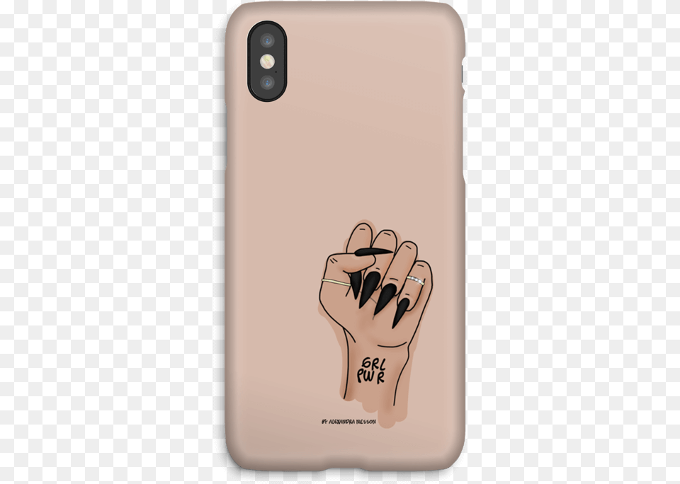 Nude Grl Pwr Case Iphone X Smartphone, Body Part, Person, Finger, Hand Free Png Download