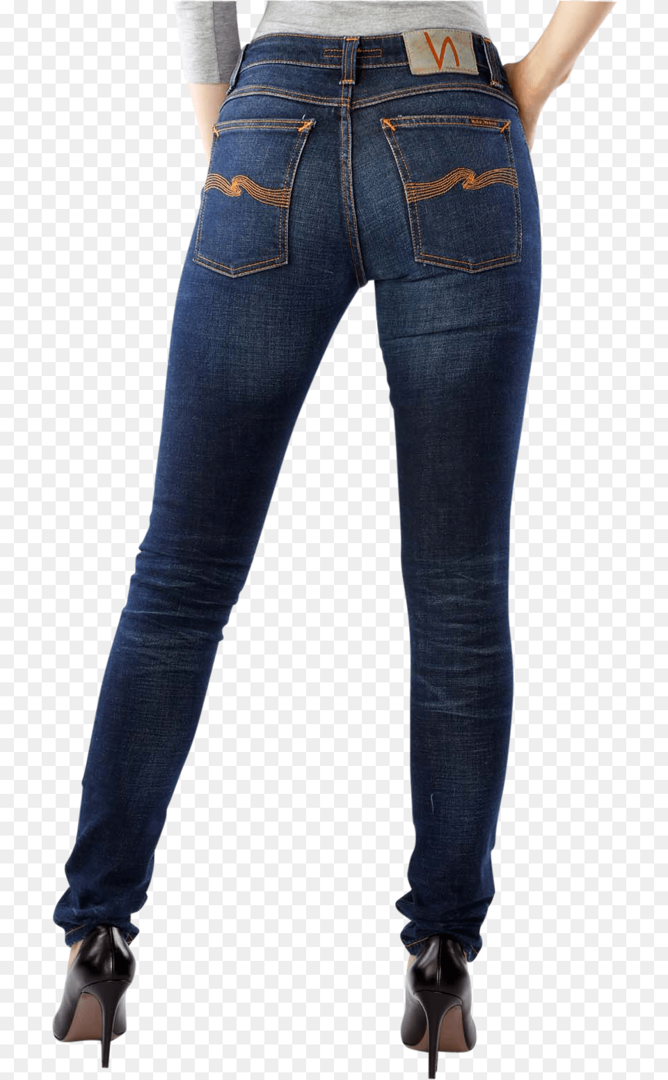 Nudie Jeans Skinny Lin Dark Blue For Women, Clothing, Pants, Footwear, High Heel Free Png Download