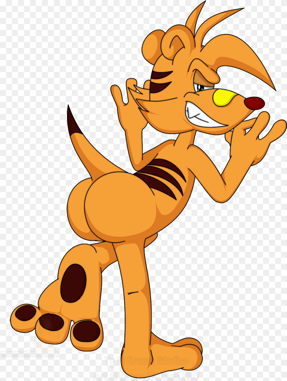 Nudie Ty Butt Ty The Tasmanian Tiger Butt, Cartoon, Baby, Person Png Image