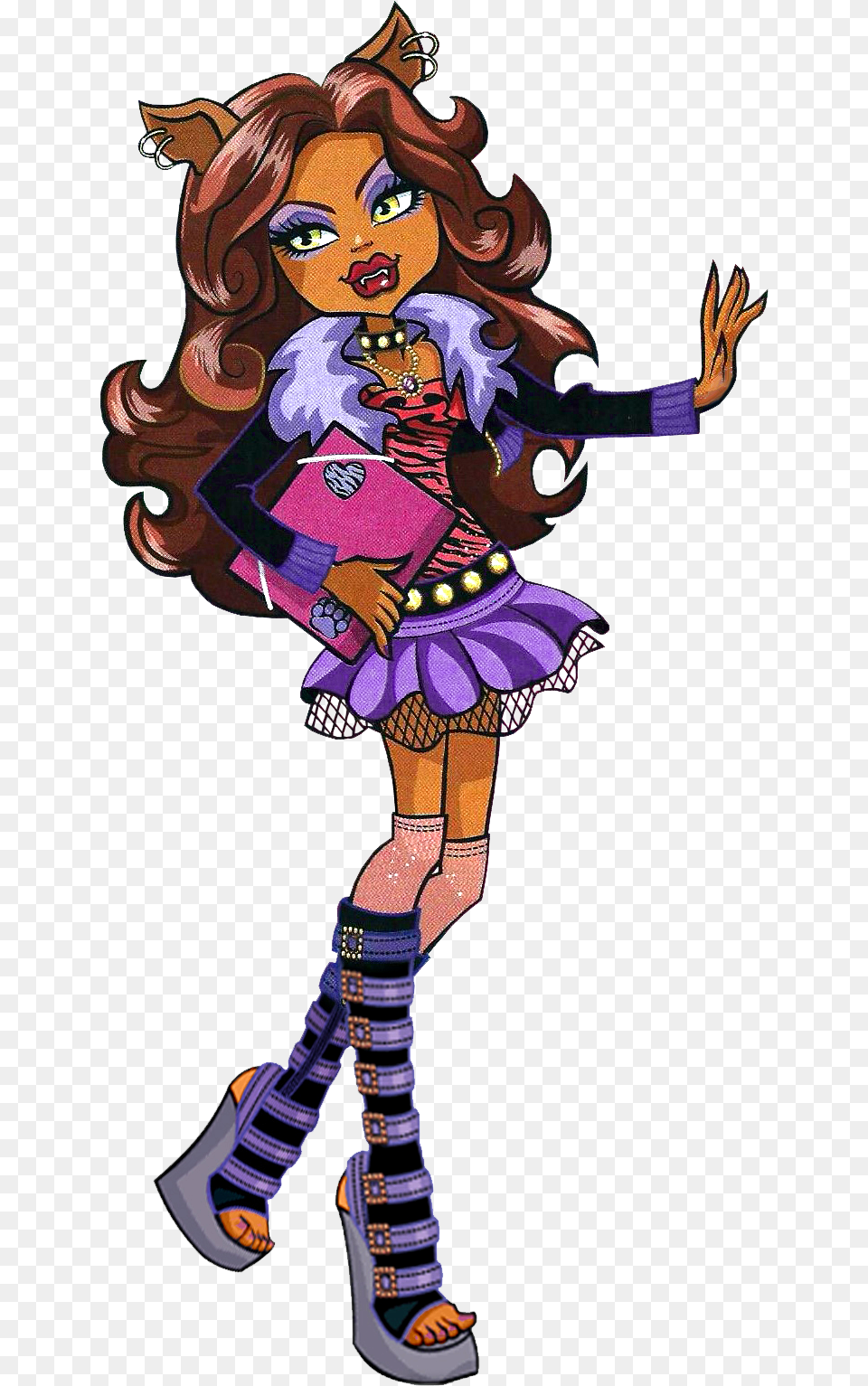 Nuevo Artworkpng De Clawdeen Wolf Claudette Monster High, Book, Publication, Comics, Child Free Png Download