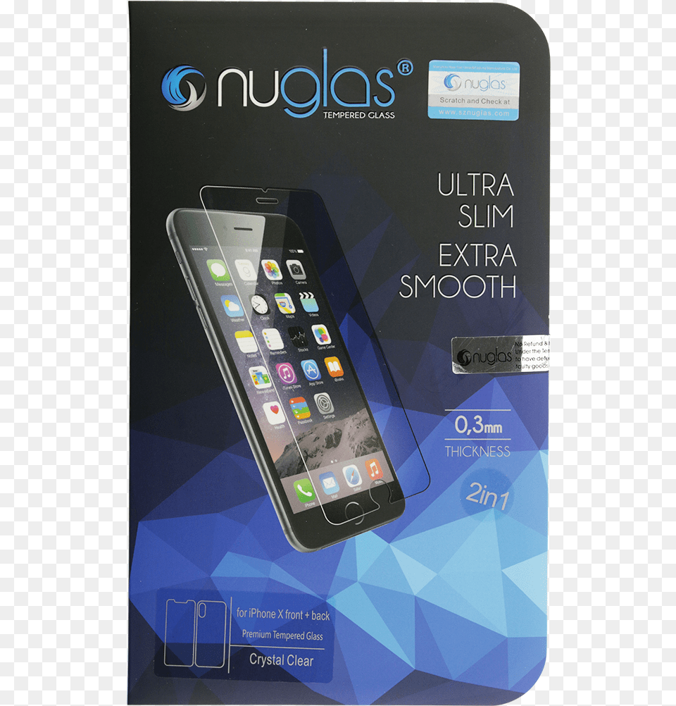 Nuglas Tempered Glass Screen Protector For Iphone X Nuglas Tempered Glass Iphone 8 Plus, Electronics, Mobile Phone, Phone Png