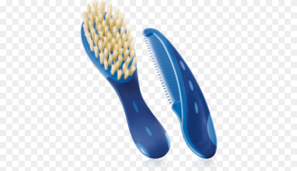 Nuk Baby Hair Brush Amp Comb Nuk Baby Hair Brush, Device, Tool, Toothbrush Free Png Download