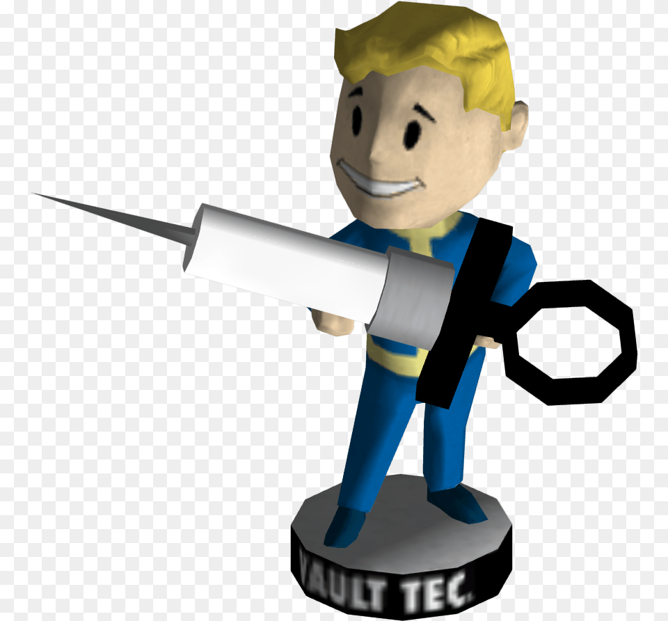 Nukapedia The Vault Vault Boy Bobblehead Luck, Figurine, Baby, Person, Face Free Png