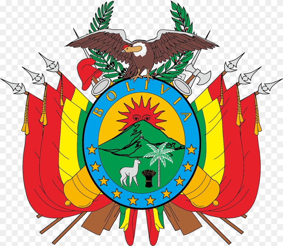 Nuke Clipart Flag North Korea Escudo De Bolivia, Emblem, Symbol, Animal, Bird Free Transparent Png