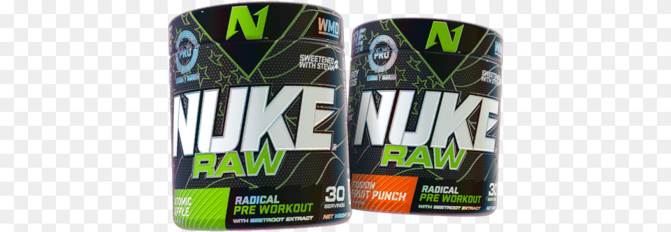 Nuke Raw 225g Caffeinated Drink, Can, Tin, Disk, Dvd Free Transparent Png