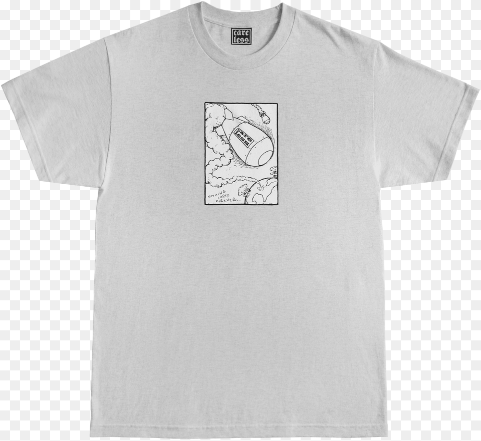 Nuke Shirt Grey Sketch, Clothing, T-shirt Png