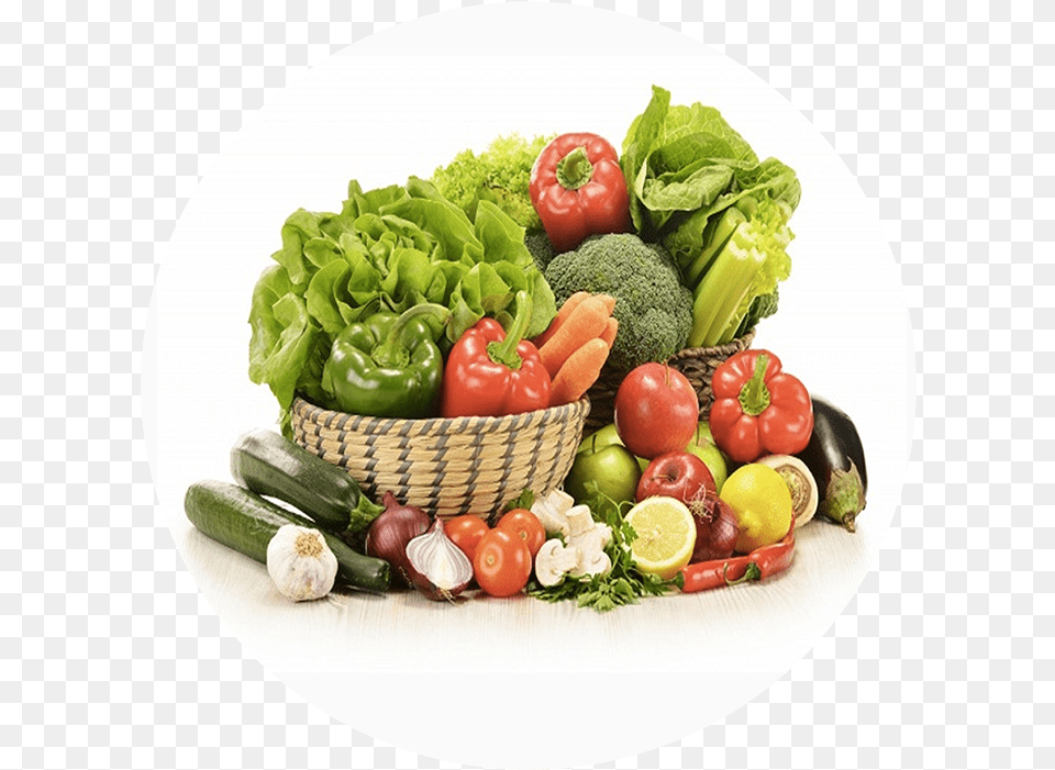 Null Fruits And Vegetables Bucket, Plate, Food, Produce Free Png