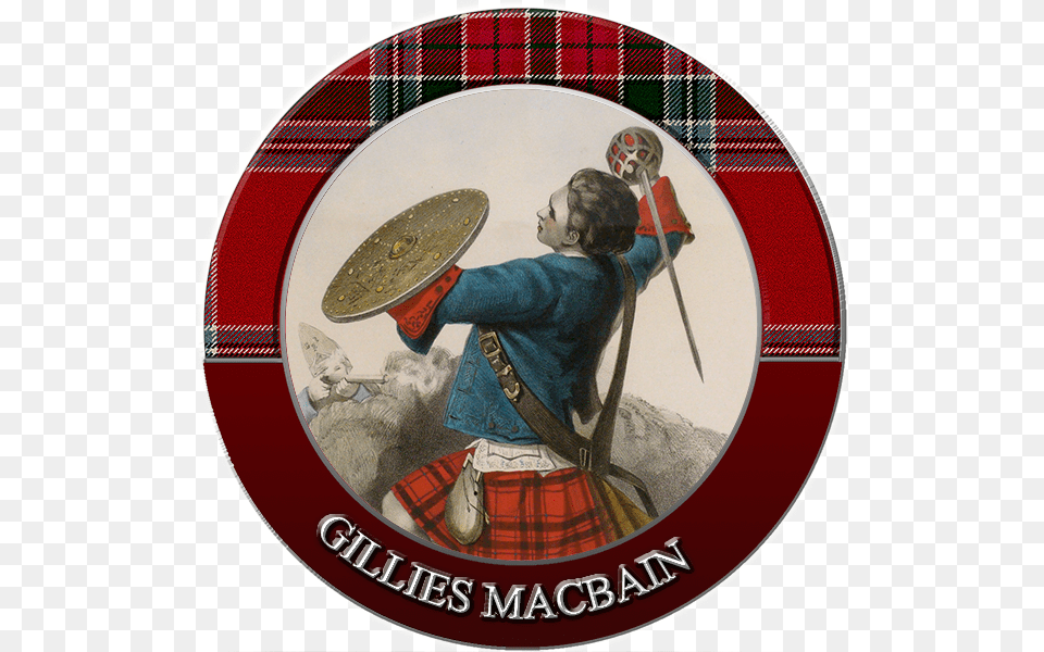 Null Giclee Painting Clan Mac Bain, Tartan, Clothing, Skirt, Person Free Png Download