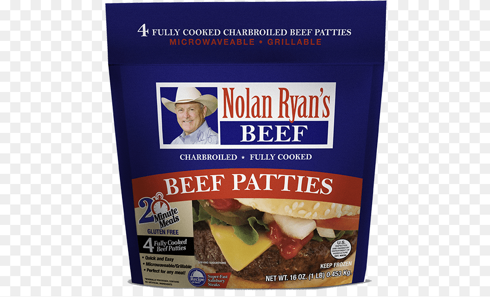 Null Nolan Ryan Burger Patties, Advertisement, Adult, Poster, Person Png