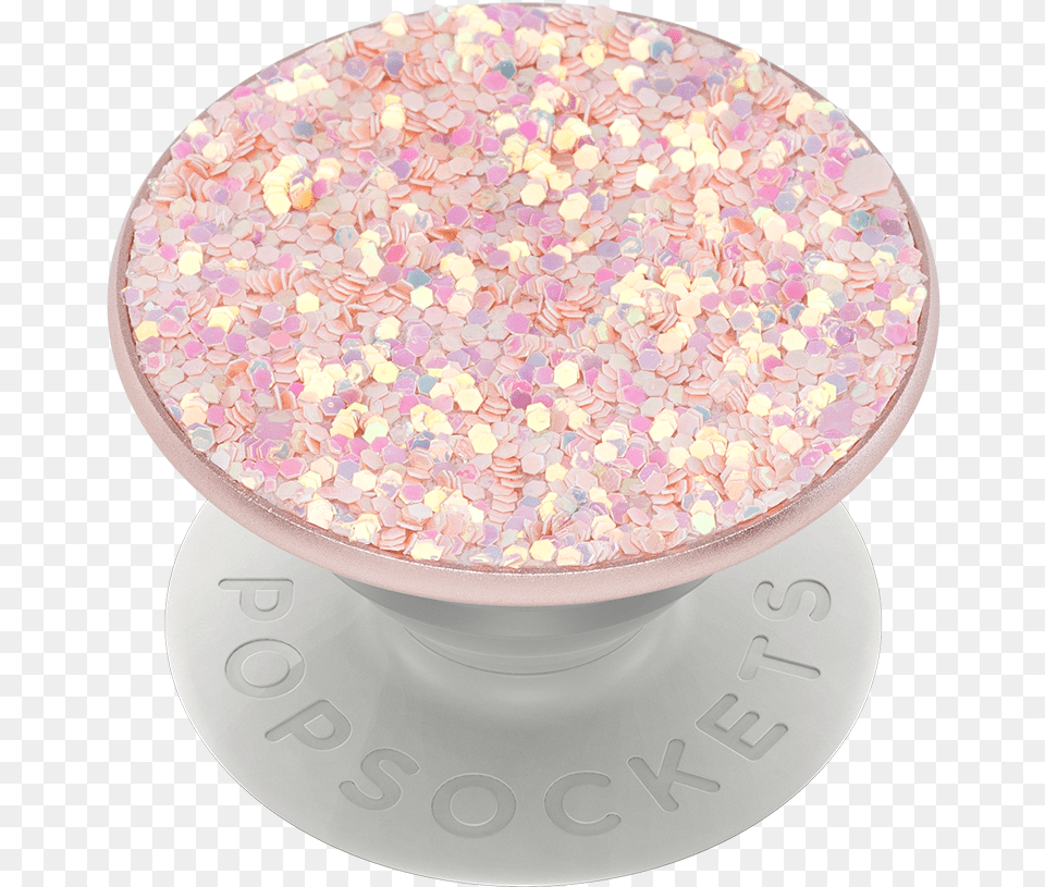Null Rose Gold Glitter Popsocket, Plate Png