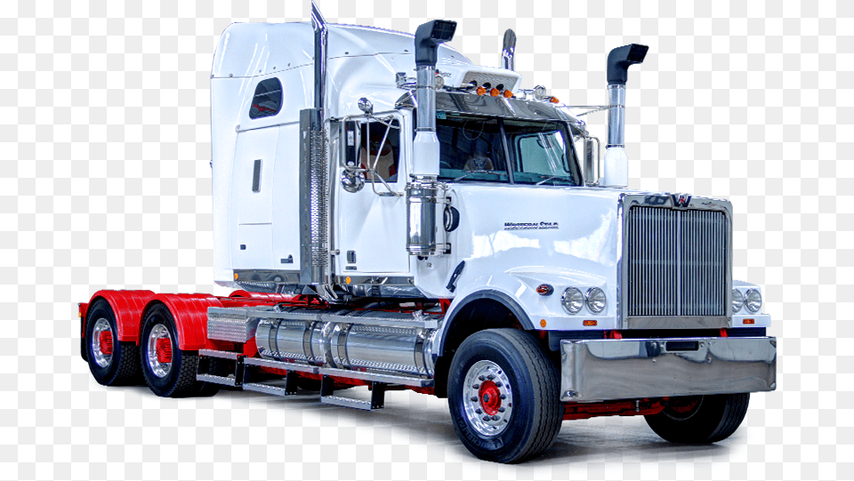Null Western Star 6900 Fxc Truck, Trailer Truck, Transportation, Vehicle, Person Free Png Download