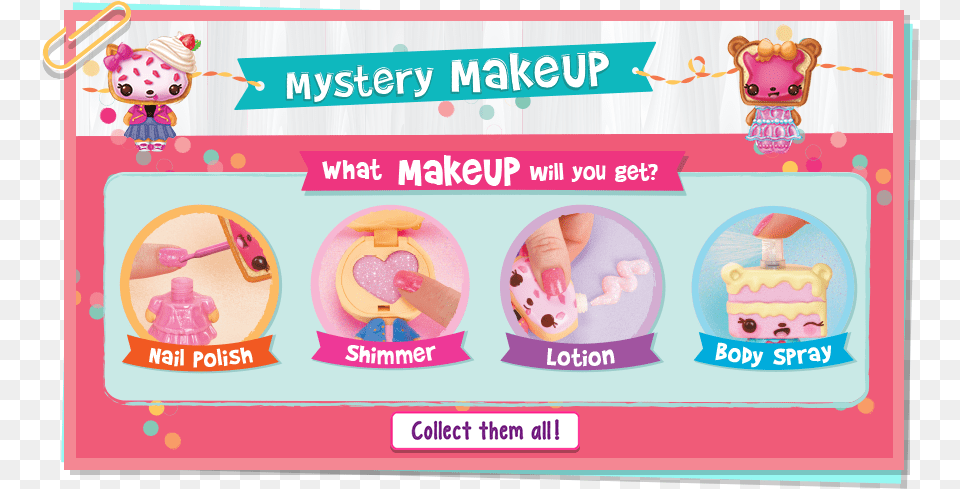 Num Noms Mystery Makeup Checklist, People, Person, Advertisement Free Png