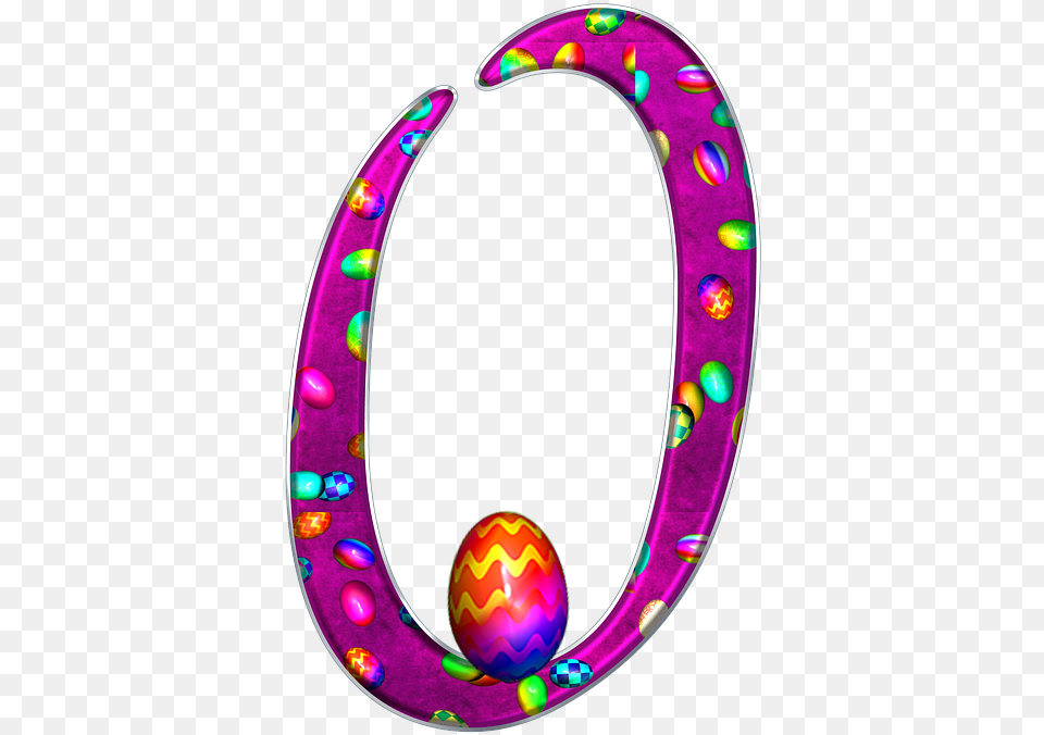 Number 0 Zero Digit Background Easter Numeros Da Pascoa, Horseshoe Free Png Download