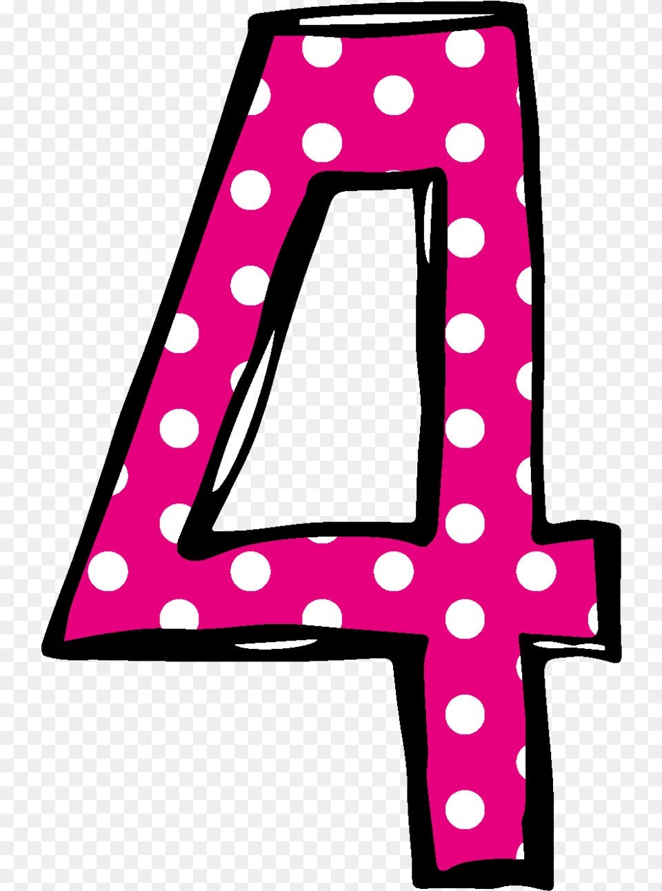 Number 1 Content Blog Clip Art Cliparts Numbers Number 4 Polka Dot, Pattern, Polka Dot Free Transparent Png