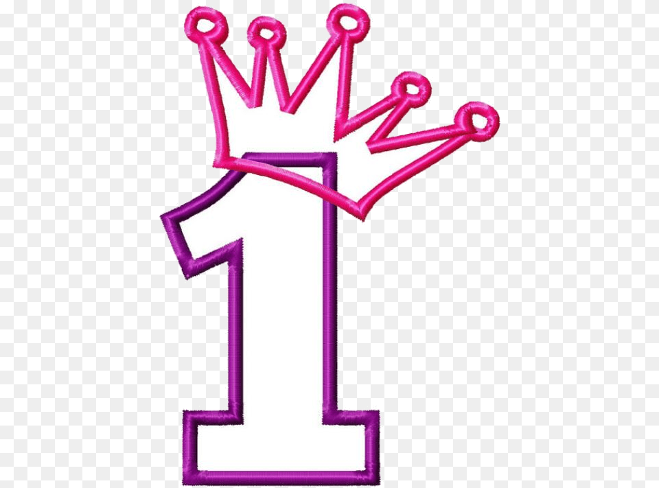 Number 1 One Birthday Clip Art Clipart Tideas Number One With Crown, Cross, Symbol, Text Free Png