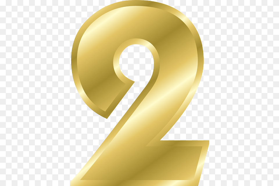 Number 2 Alphabet Abc Gold Gradient, Symbol, Text Png Image