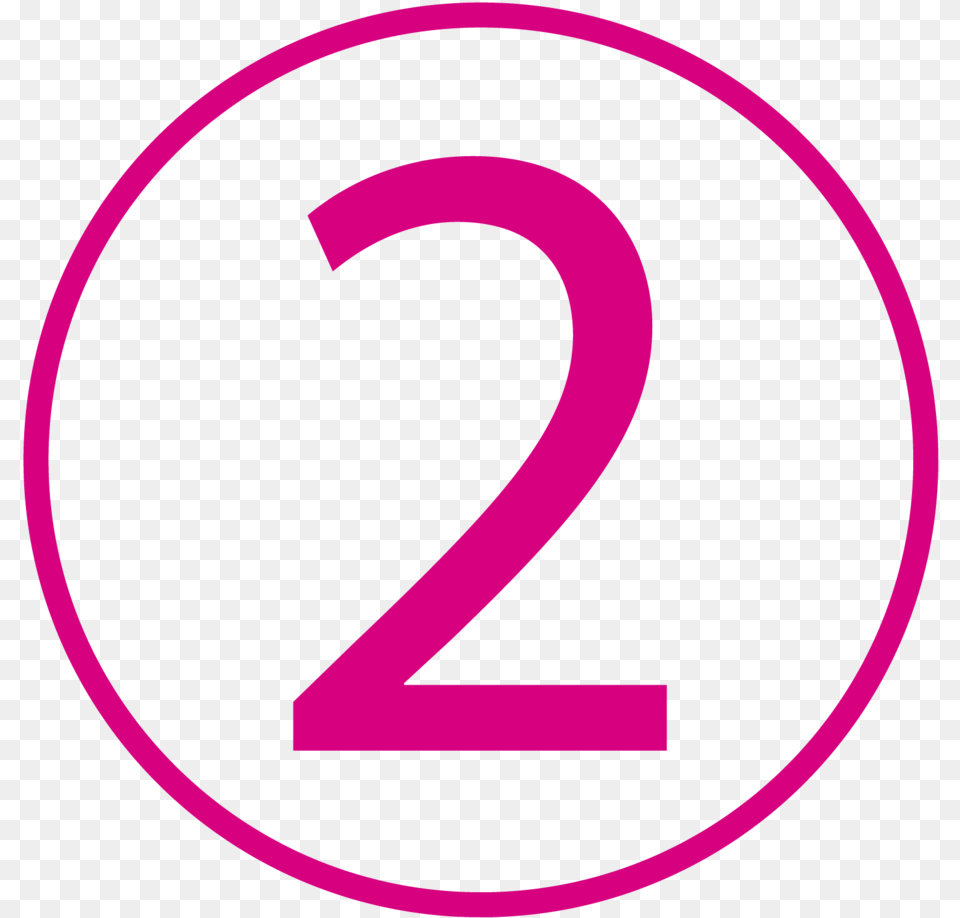 Number 2 Circle, Symbol, Text, Disk Free Png
