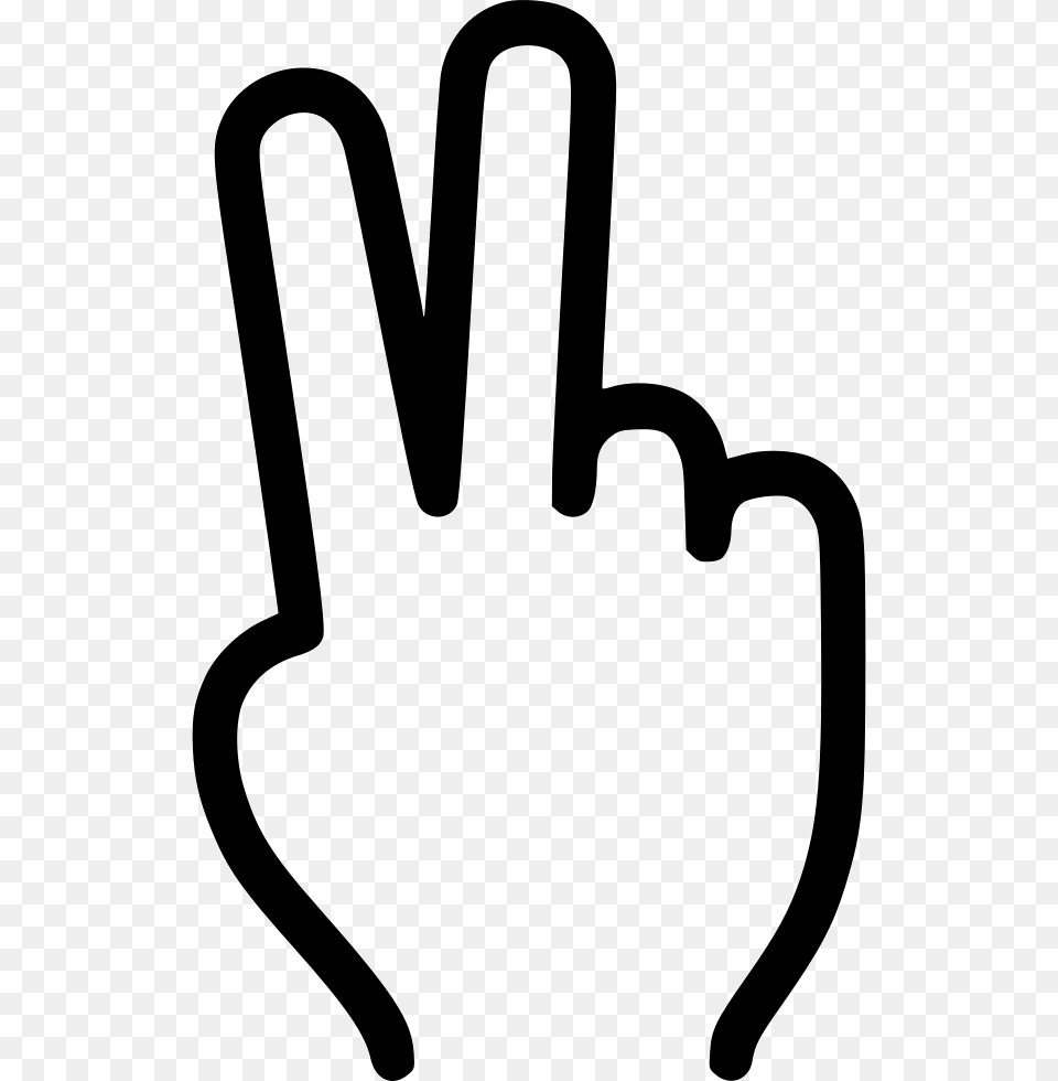 Number 2 Finger Icon, Body Part, Clothing, Glove, Hand Free Png Download