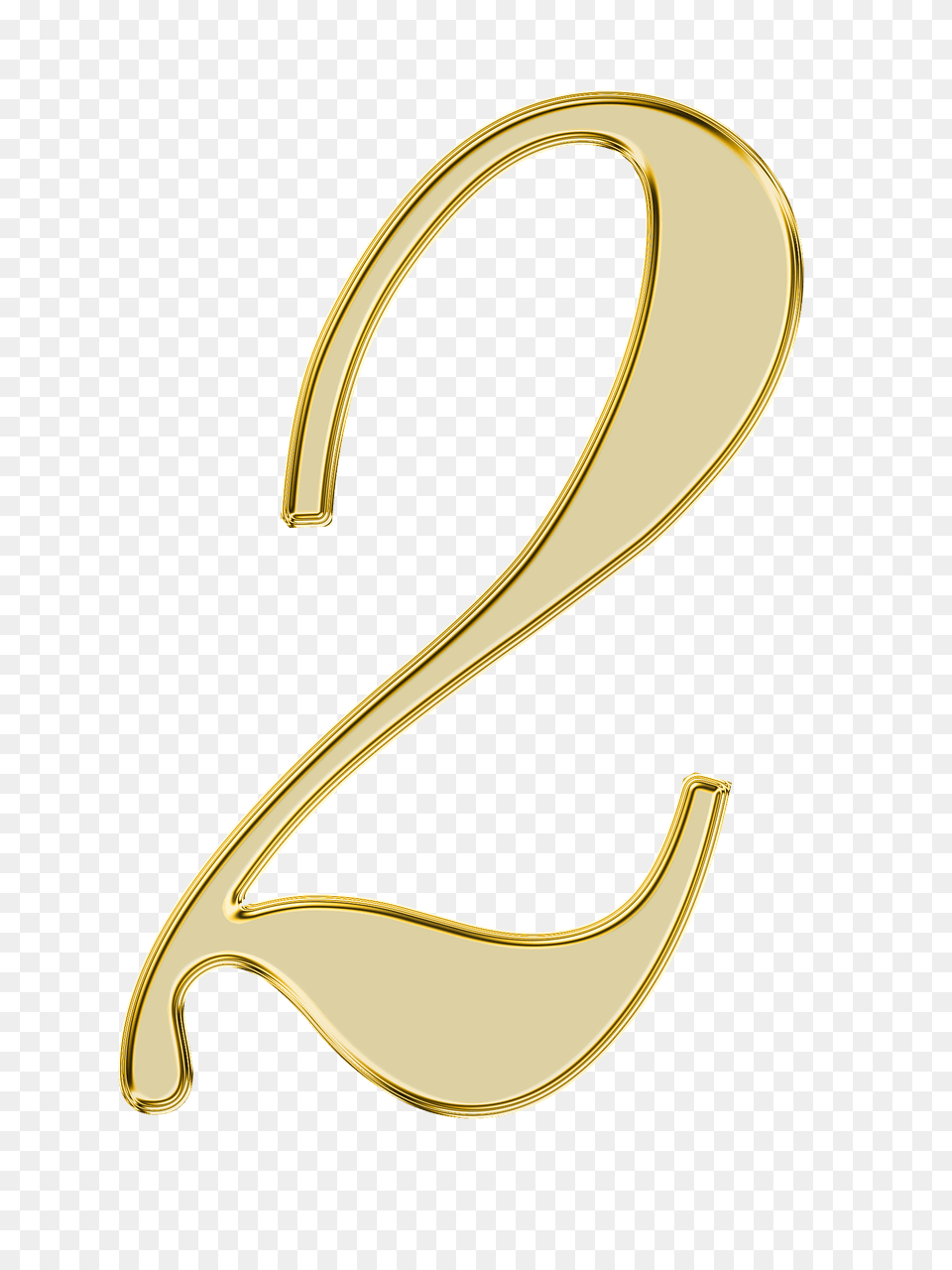 Number 2 Golden, Text, Symbol, Smoke Pipe Png Image