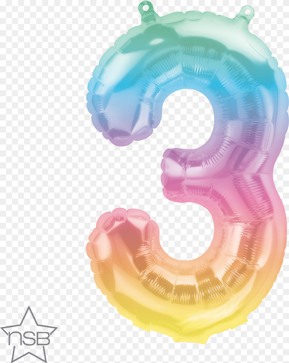 Number 3 Balloon, Text, Food, Sweets, Symbol Free Transparent Png