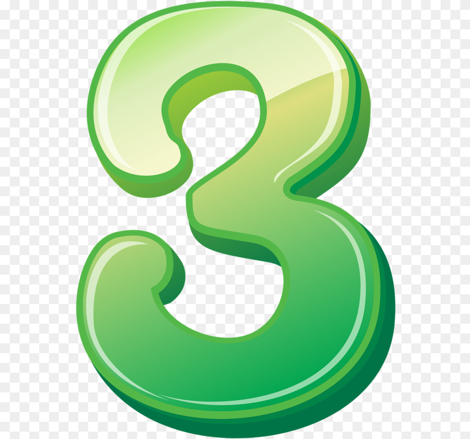 Number 3 Clipart Lucky Big Numbers 1, Symbol, Text, Green Png