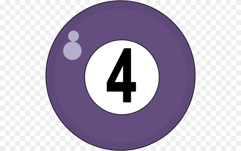 Number 4 Billiard Ball, Symbol, Text, Disk Free Transparent Png