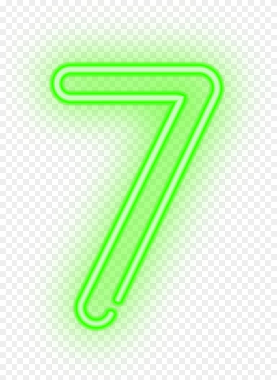 Number 4 Clipart Neon Green Png Image