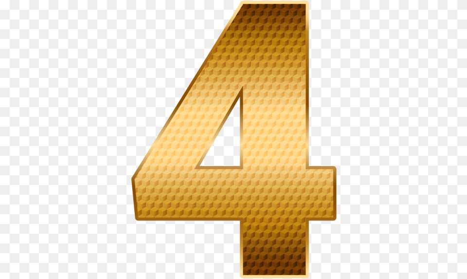Number 4 Gold Image Searchpng Number 4 Gold, Symbol, Text, Triangle Free Transparent Png