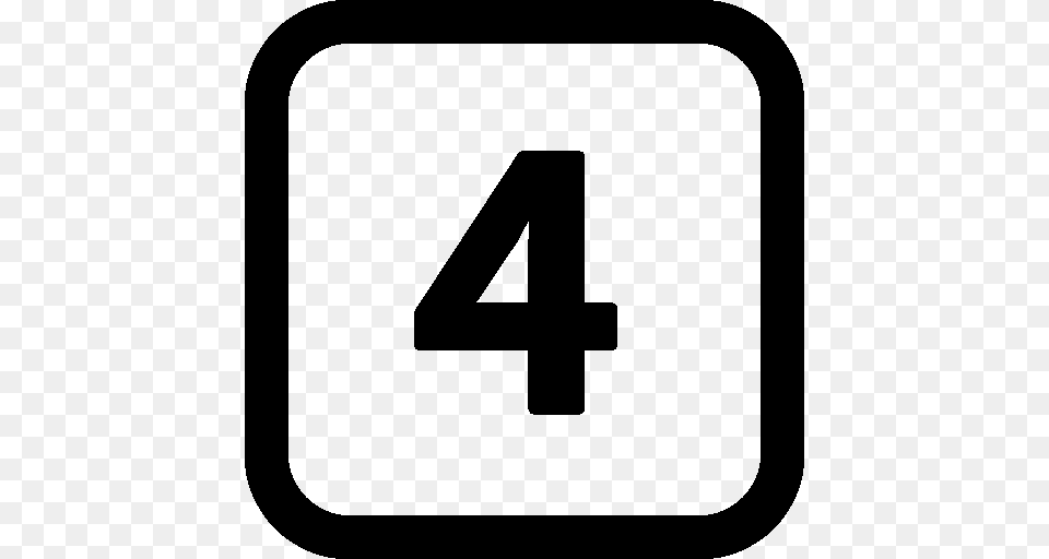 Number 4 Icon, Symbol, Text, Sign Png