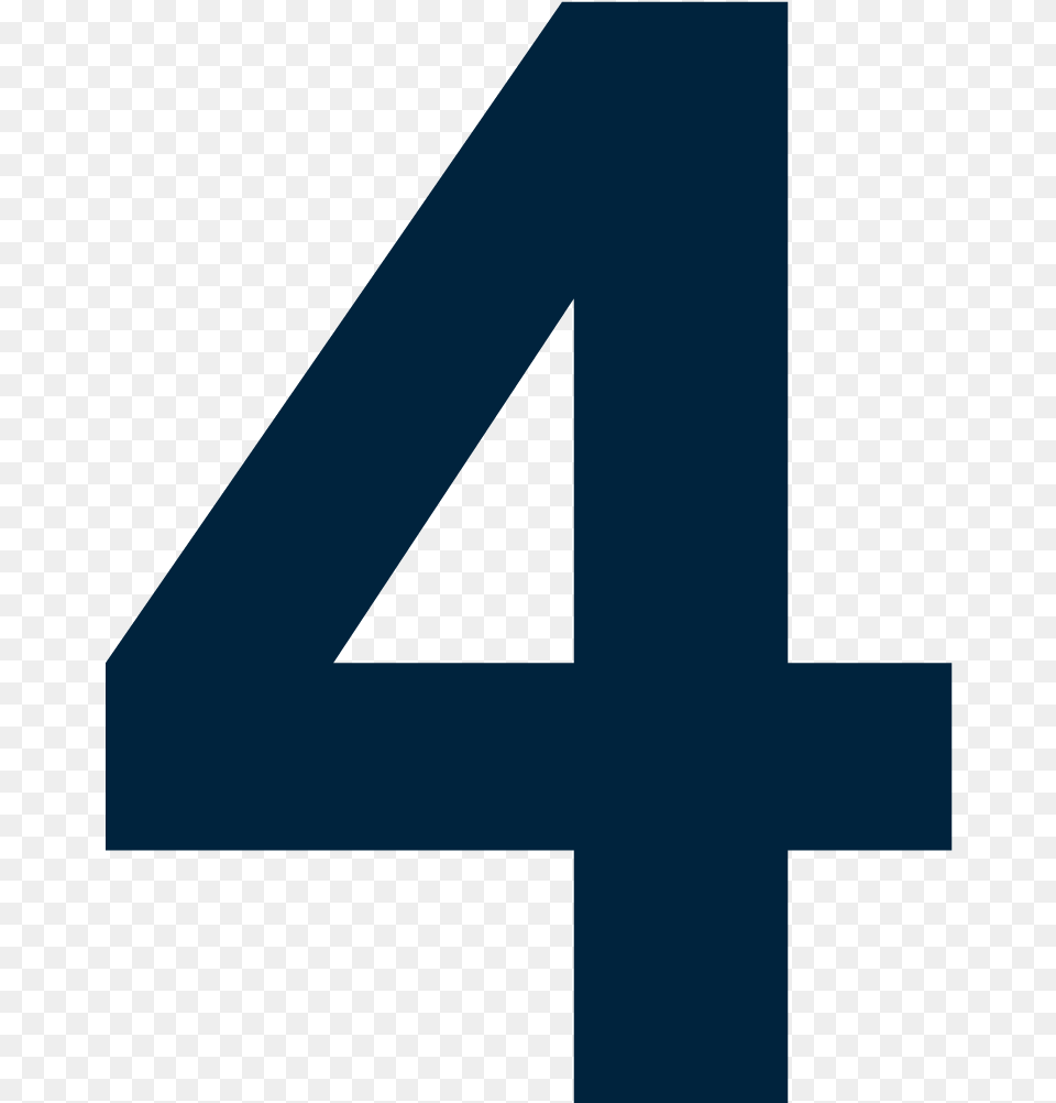 Number 4 In Blue, Triangle, Symbol, Text Free Png Download