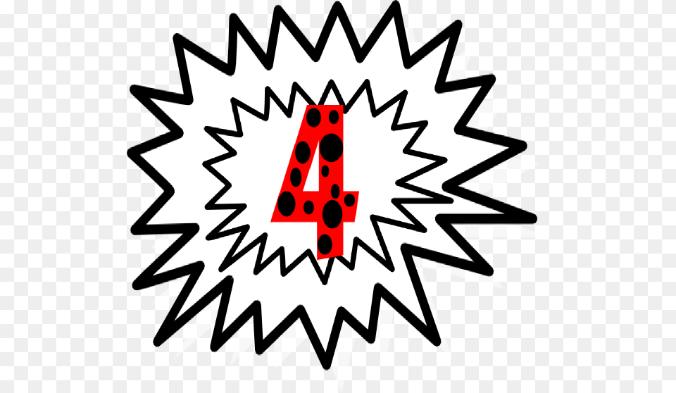 Number 4 Pop Art Free Transparent Png