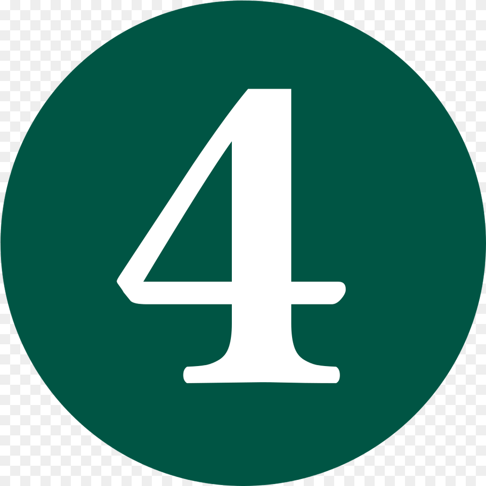 Number 4 Transparent Image 4 Green, Symbol, Text, Disk, Sign Png