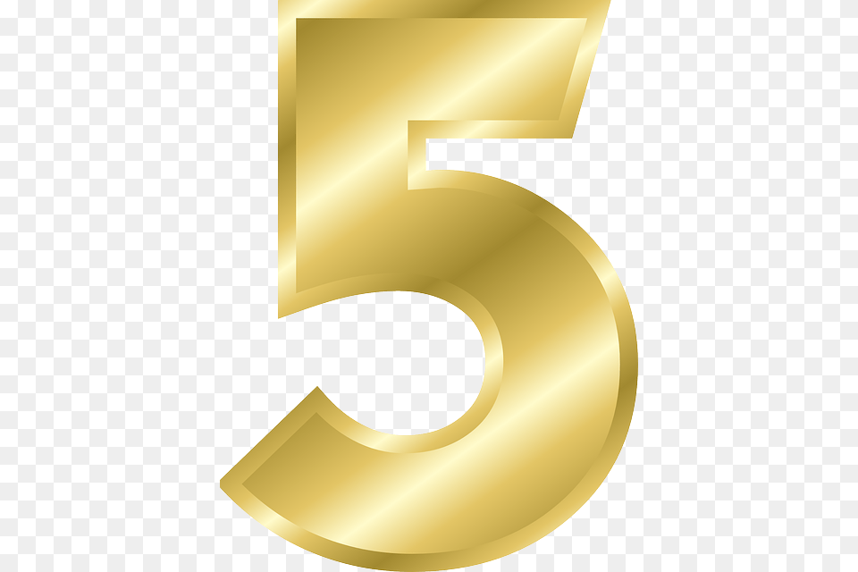 Number 5 Alphabet Abc Gold Gradient, Symbol, Text Free Png Download