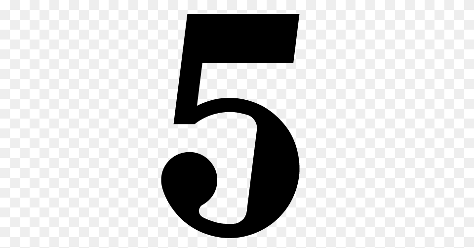 Number 5 By Maykahurkmans, Gray Png Image