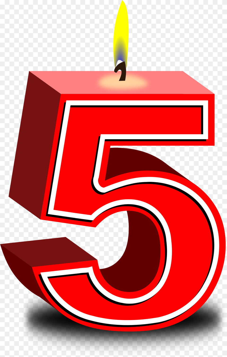Number 5 Download Transparent Image 5th Birthday Candle, Text, Symbol, Food, Ketchup Png