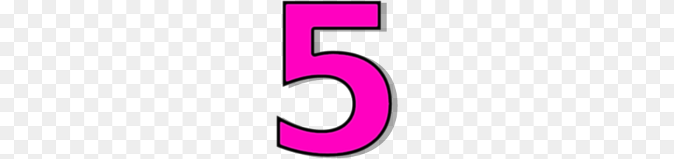 Number 5 Pink T, Symbol, Text, Disk Free Png Download