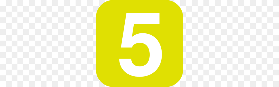 Number 5 Yellow Md, Symbol, Text Png Image