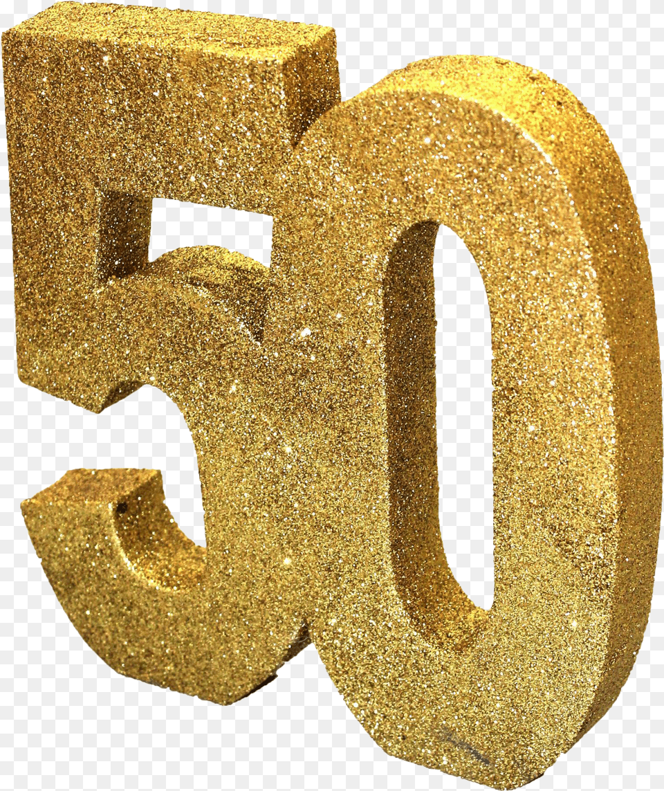 Number 50 With Glitter 50th Birthday Gold Free Png Download